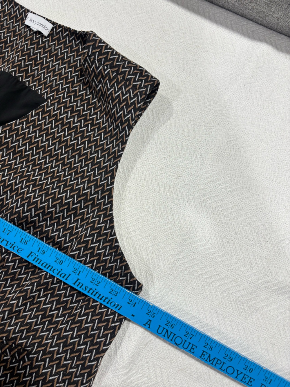 🧶Textured Black and Brown Sleeveless Stacy London - Picture 4 of 8